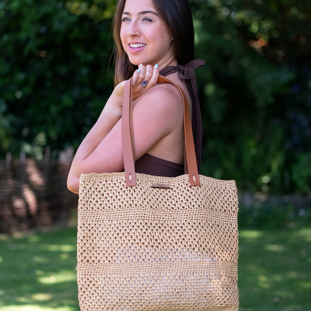 Olivia Raffia Tote
