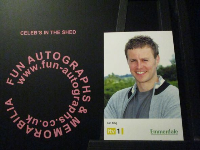 Tom Lister (Carl King) Original Emmerdale Yellow &amp; White Itv1 Logo Cast Card