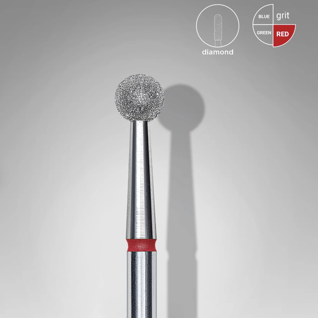 FORÊT À ONGLE DIAMANTÉ, « BOULE » ROUGE 4mm - STALEKS PRO