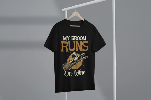My Broom Runs On Wine, Witch Humor, Funny Wine Lovers. Mein Besen läuft auf Wein, Hexenhumor, lustige Weinliebhaber