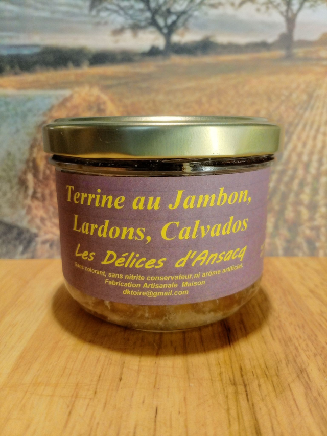 Terrine au Jambon, Lardons, Calvados