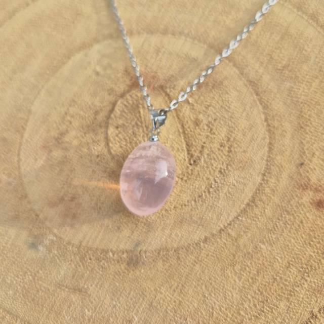 Collier Pierre Quartz rose