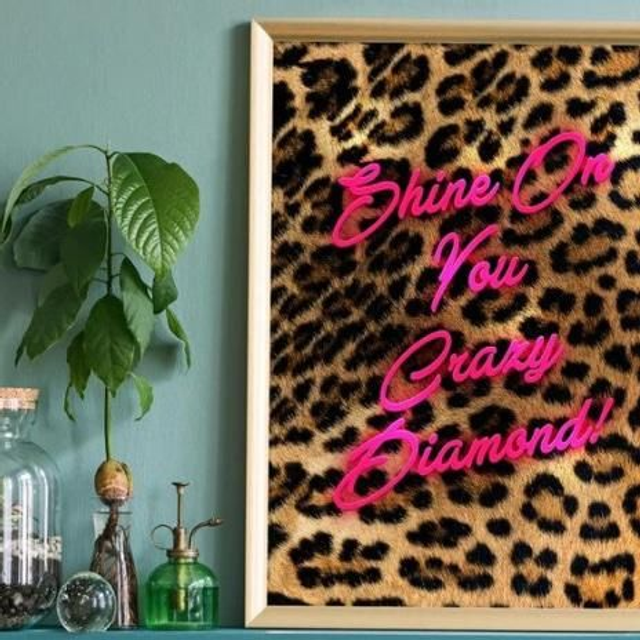 Shine On You Crazy Diamond Leopard Print
