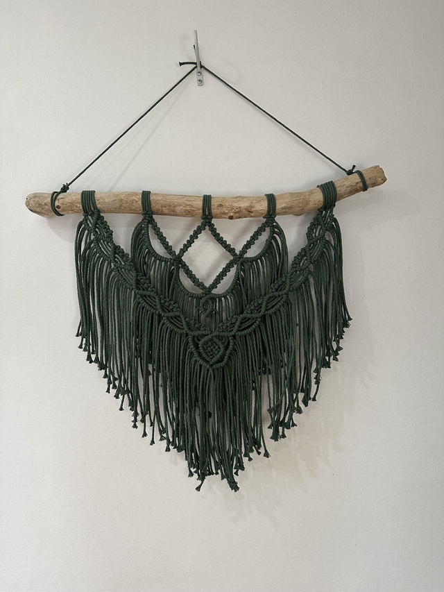 Macramé - Tenture murale BOHÈME - VERT FORÊT