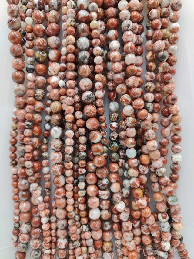 Agate de feu Kirin - Perles polies