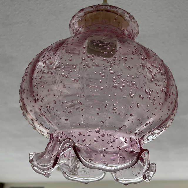 Roze glazen lampje 