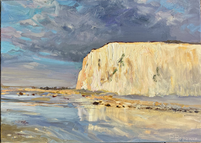 Die Stille der weißen Klippen – Öl auf Leinwand, 50 × 70 cm, 2026 | The Silence of the White Cliffs