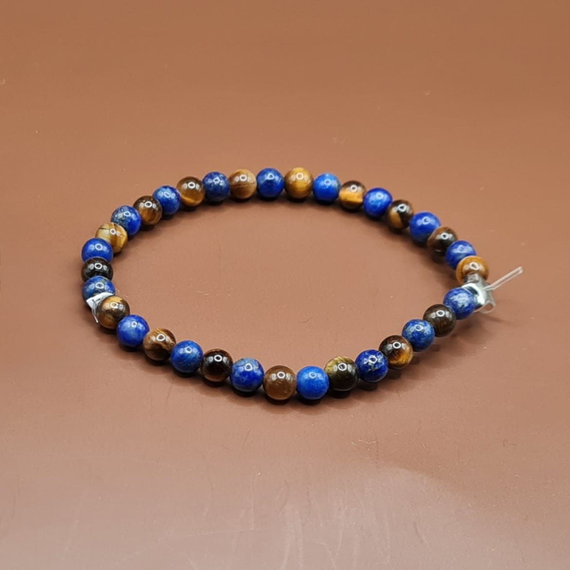 Bracelet enfant Lapis lazuli - oeil de tigre