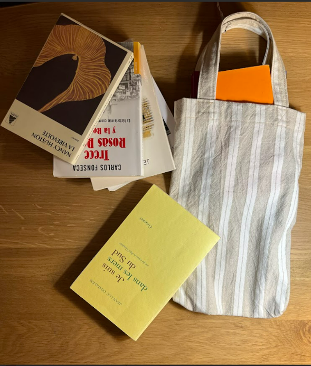 Gitf Bag rayures larges beige et blanc