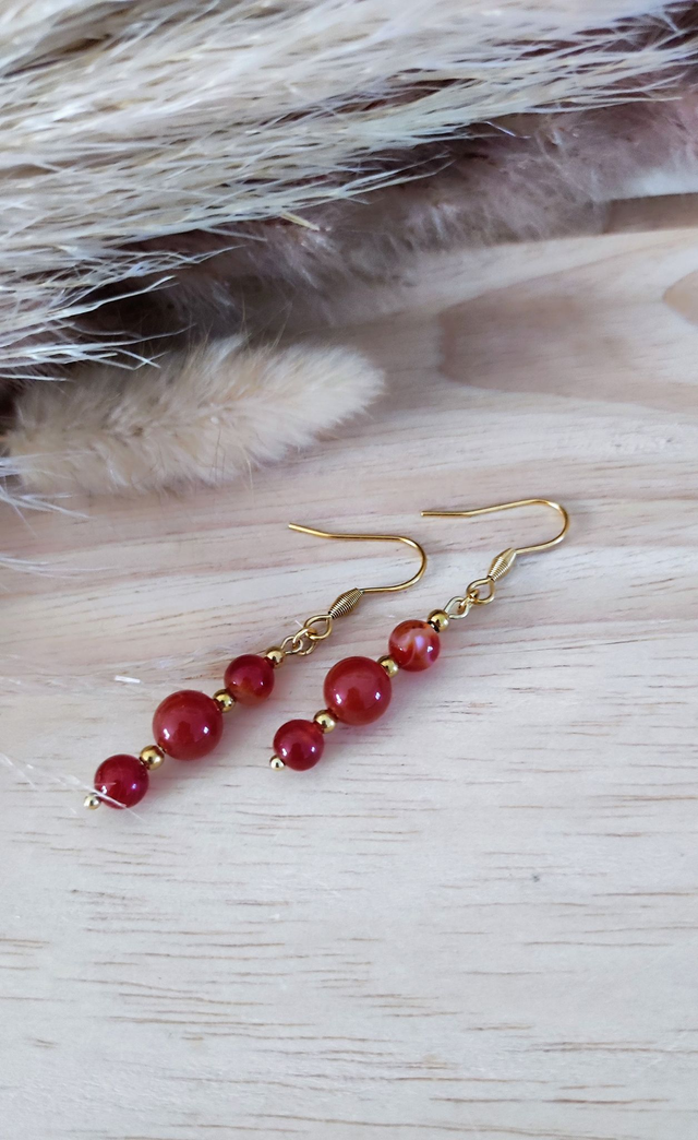 Boucles d'oreilles Cornaline