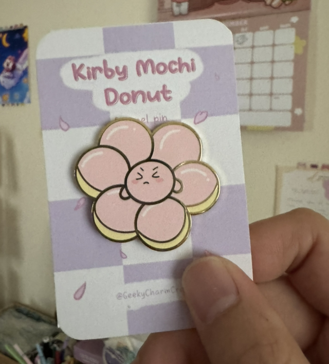 Kirby Mochi Donut Enamel Pin