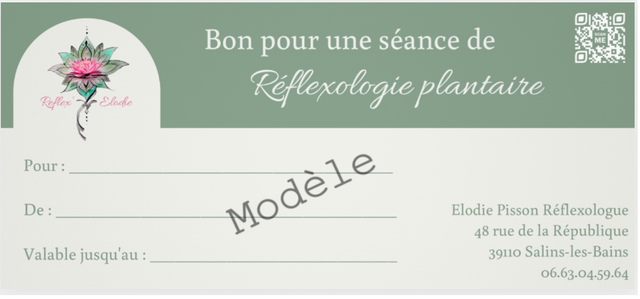 Chèque cadeau réflexologie plantaire
