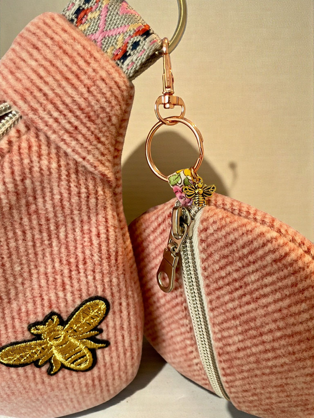 Banane Lainage Rose 1 + Porte Monnaie assorti