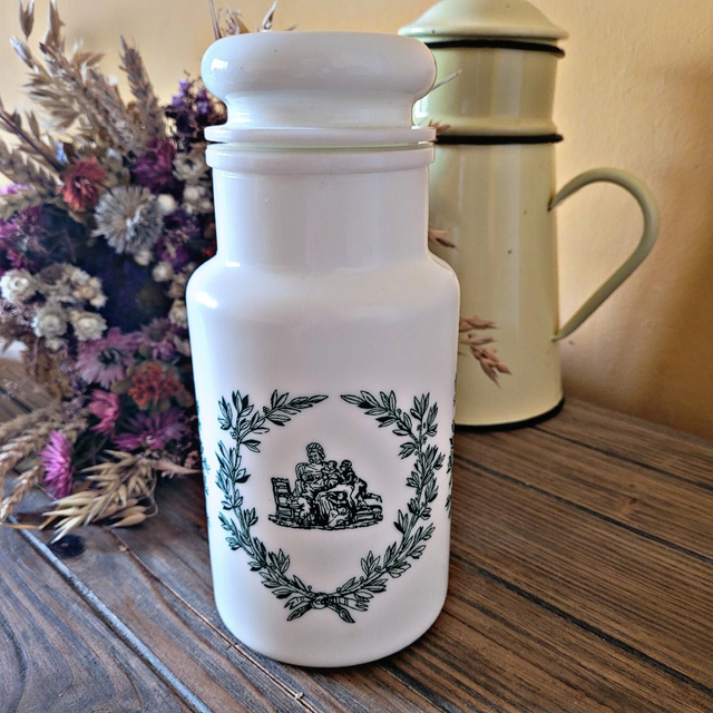 X Pot d&#039;apothicaire (grand format) en opaline made in Italy