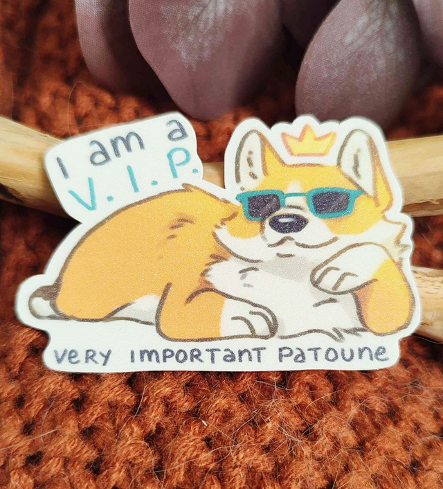 Sticker Corgi VIP