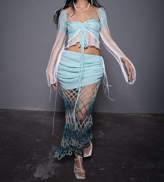 LOOK 4 - Jupe longue sirène 