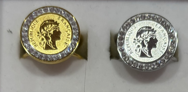 Bague acier Marianne 