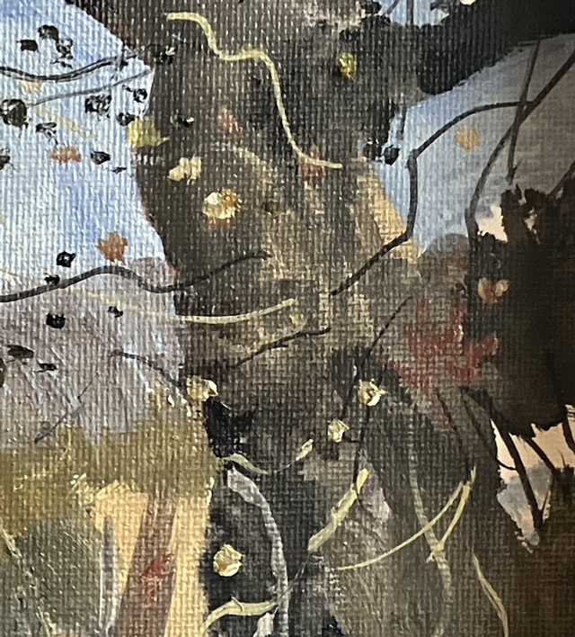 Around South Dalton on a quiet lane. 12x10 oil on canvas. SOLD