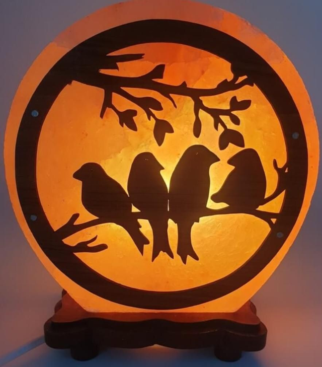 Lampe de sel oiseaux modèle 2