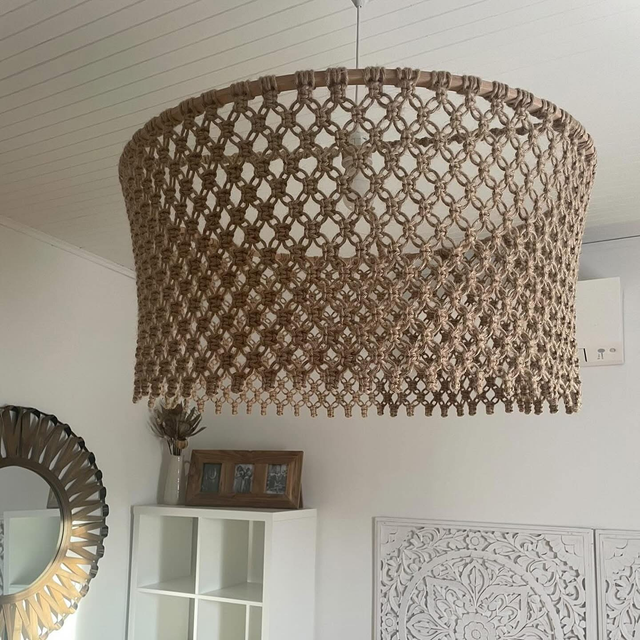 SUSPENSION LUSTRE FICELLE DE JUTE