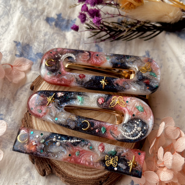 Celestial Hair Clips - Pack of 3 - Gold - Valentine’s Day Collection