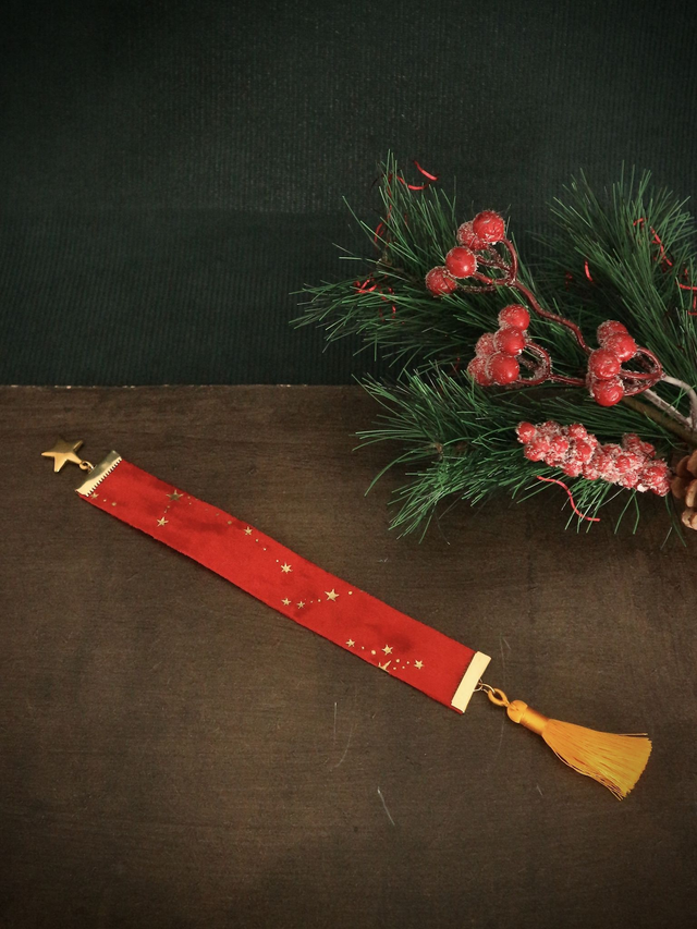 Velvet Tale Bookmark- Red