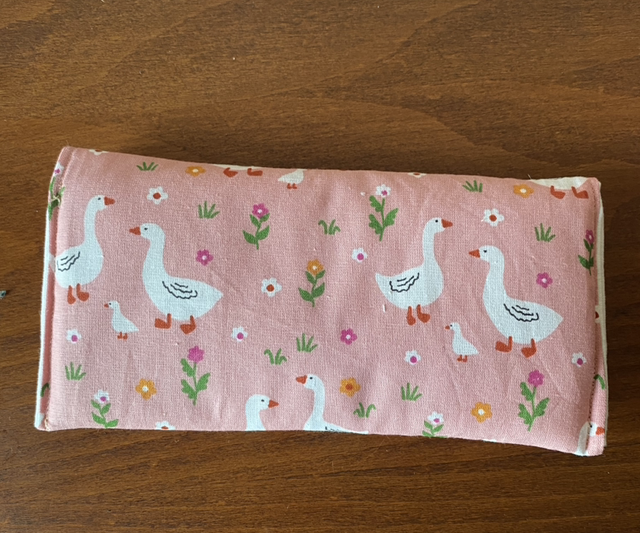 Etui a lunette oies rose