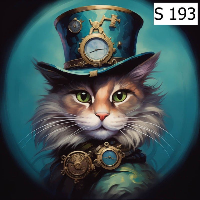 Panneau à coudre chat vintage steampunk en simili 