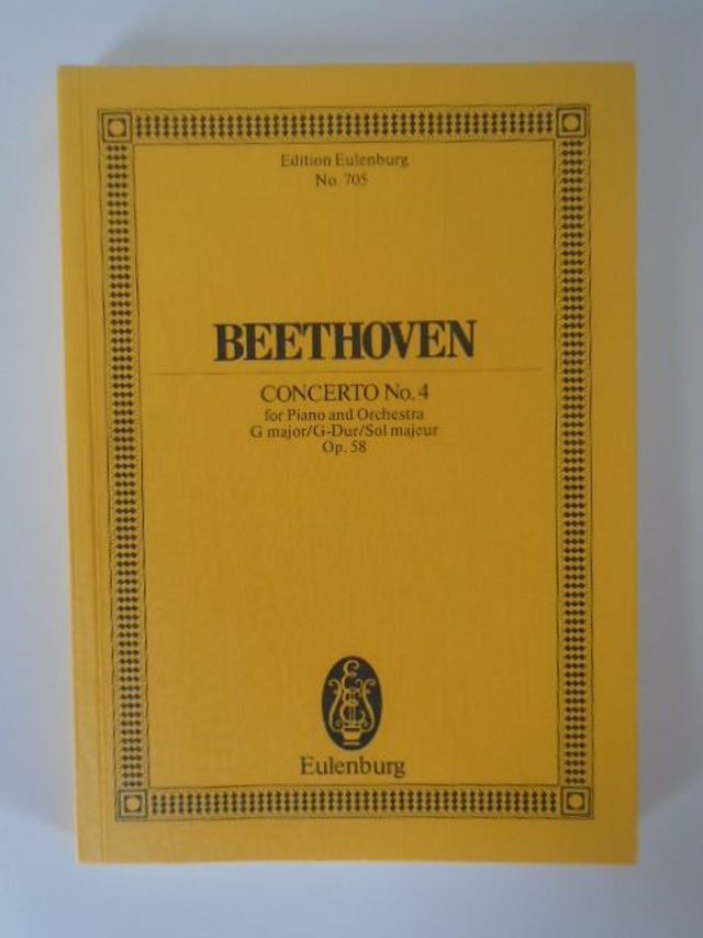 Beethoven Piano Concerto No.4, G major Op.58 Edition Eulenburg No. 705 c1930s