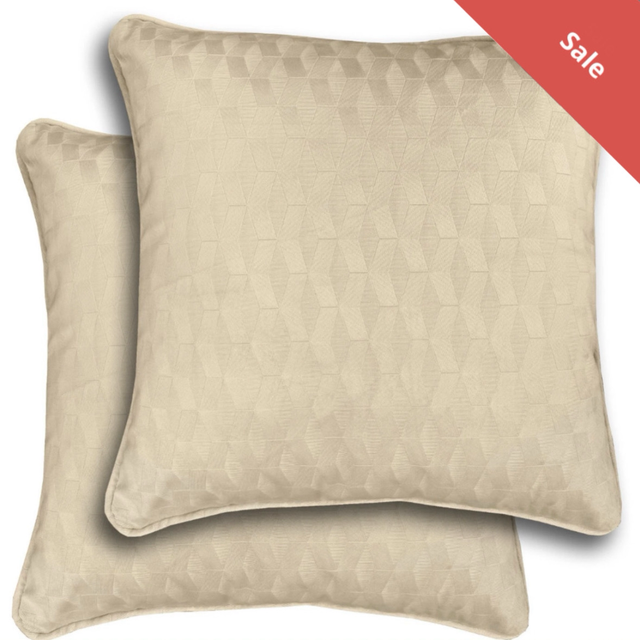 Enhanced Living Pair of Tokyo Cream Cushion Covers - Cases Only