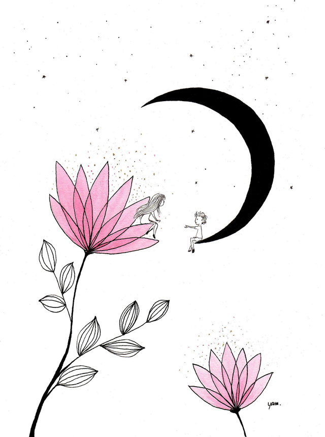 Illustration PRINT petit format - Sur la Terre...