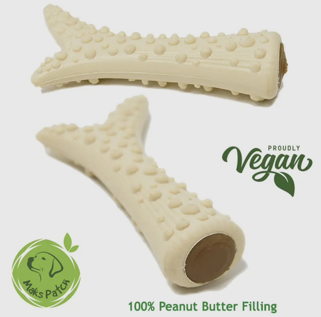 Antlers filled with peanut butter vegetable