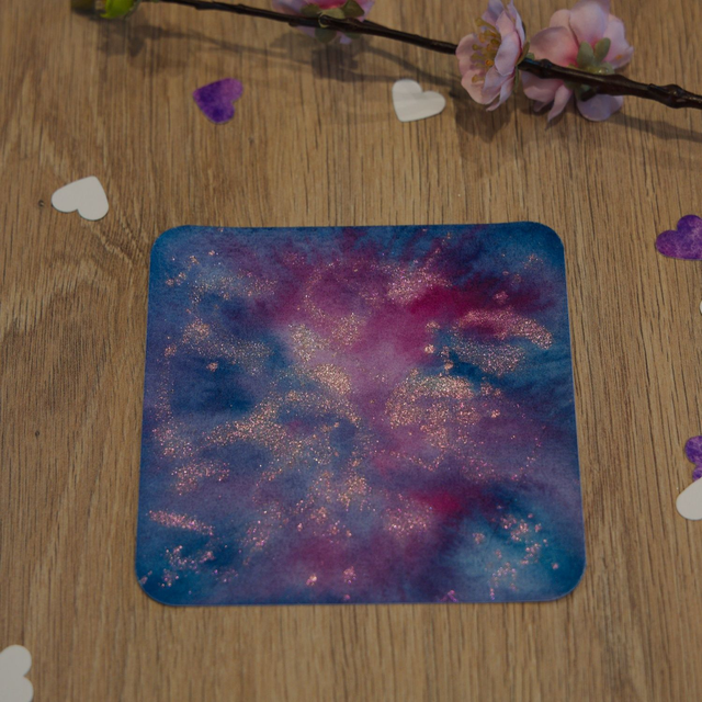 Carte décorative - Galaxie bleue