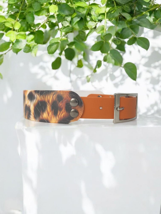 Collier pour chien en BioThane® Original USA. Real Léopard / Blunt 