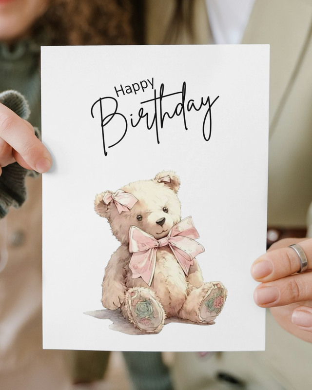 Happy Birthday Bear Card