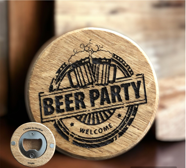 Décapsuleur aimanté "Beer party logo"
