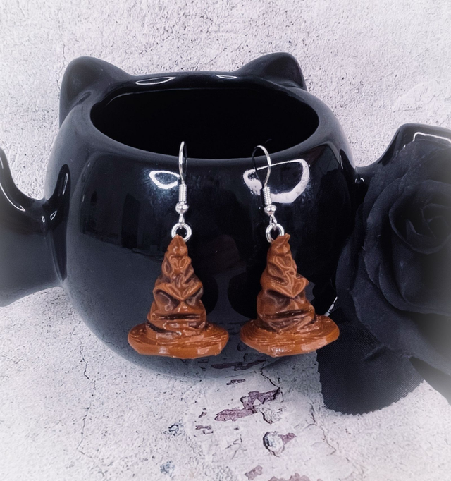 Náušnice Hogwarts Moudrý klobouk