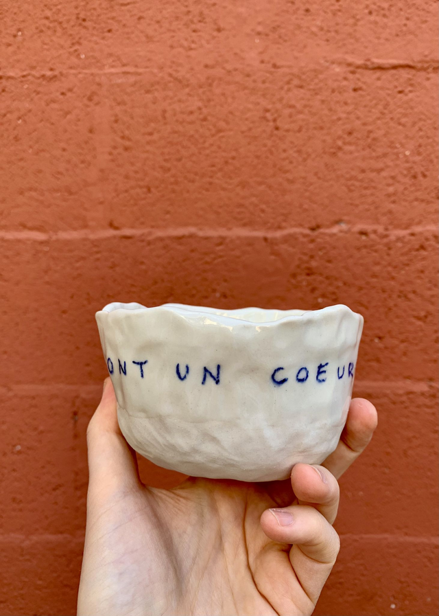 Bol "La fleur au rouge coeur"