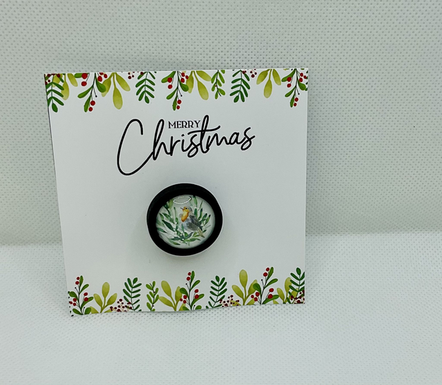 Handmade brooch with Christmas card. Gorgeous designs.