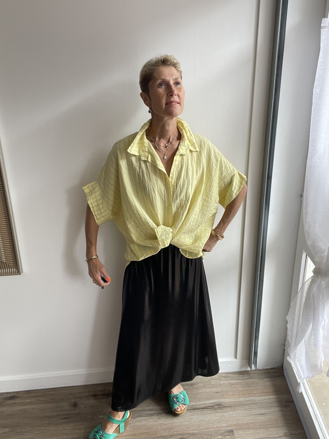Chemise tunique jaune