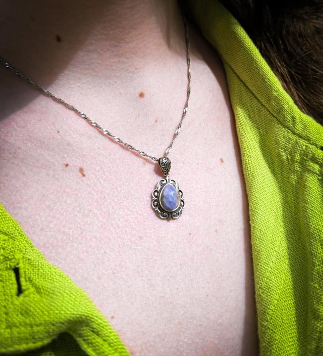 Pendentif Argent 925 &amp; Hackmanite 