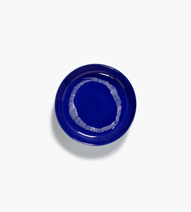 Serax Feast Suppenteller Dark Blue / White Stripes by Ottolenghi