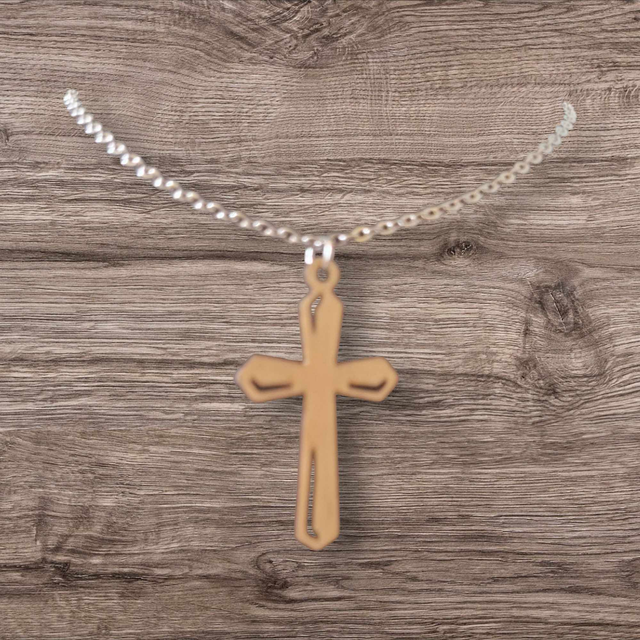 Pendentif croix en bois