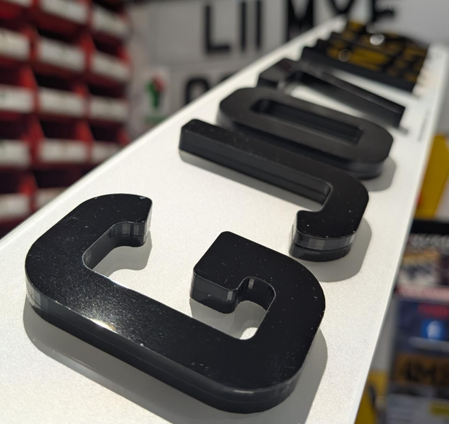 10mm Gloss Black 4D Laser Cut