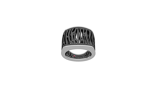 Anello Primitive Collection Silver- Black Rodium