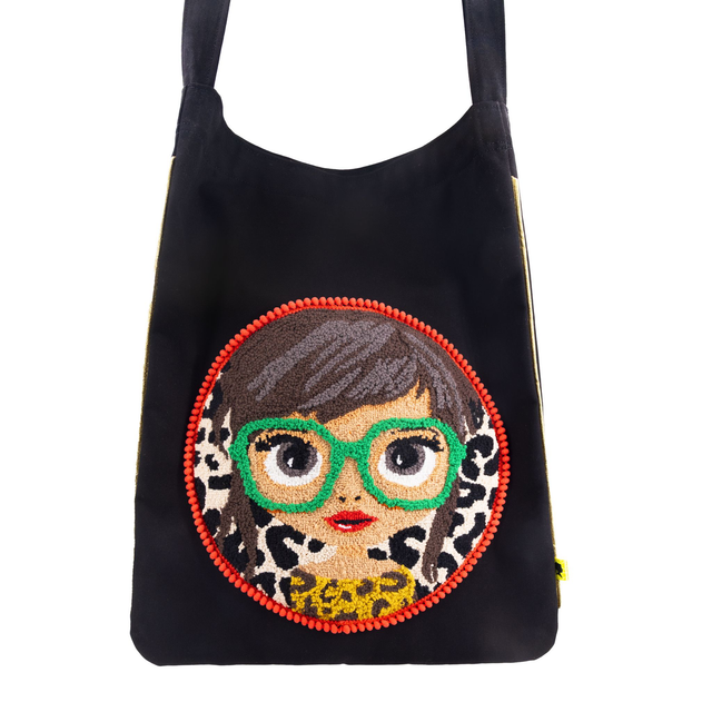 Tote bag original en punch needle LEONIE