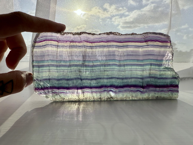 Fluorite (Rainbow) Raw Slice