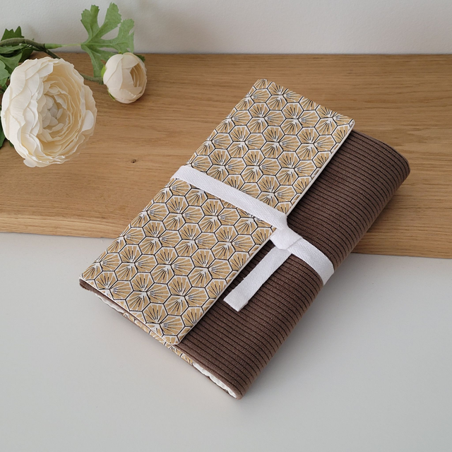 Couverture à livre Ninon taupe