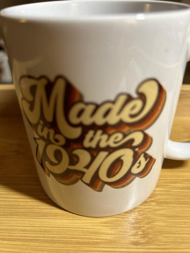 P15. Made in the 1940s mug