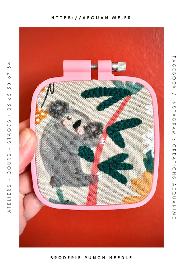 Kit punch needle koala